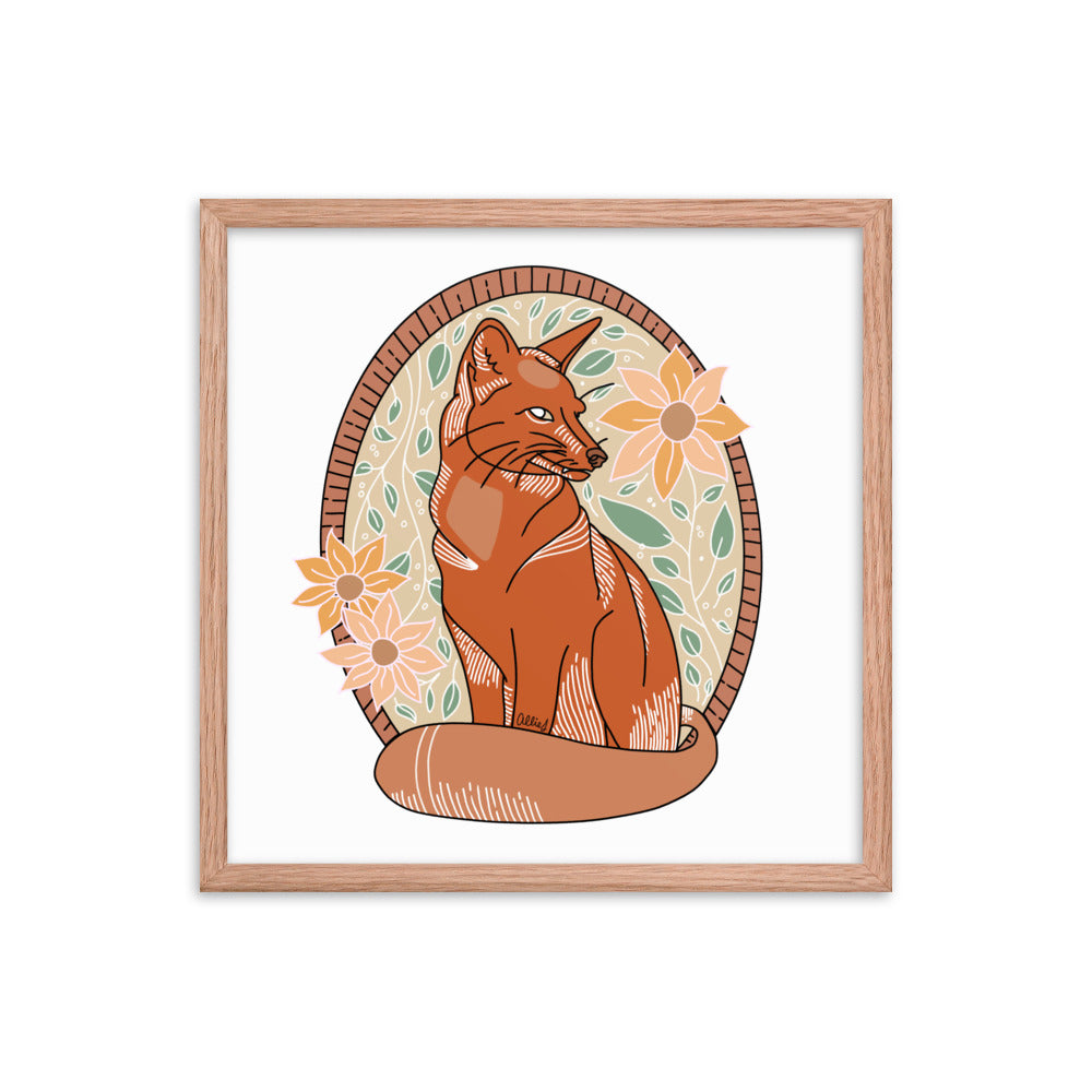 Foxy Orange Print framed poster