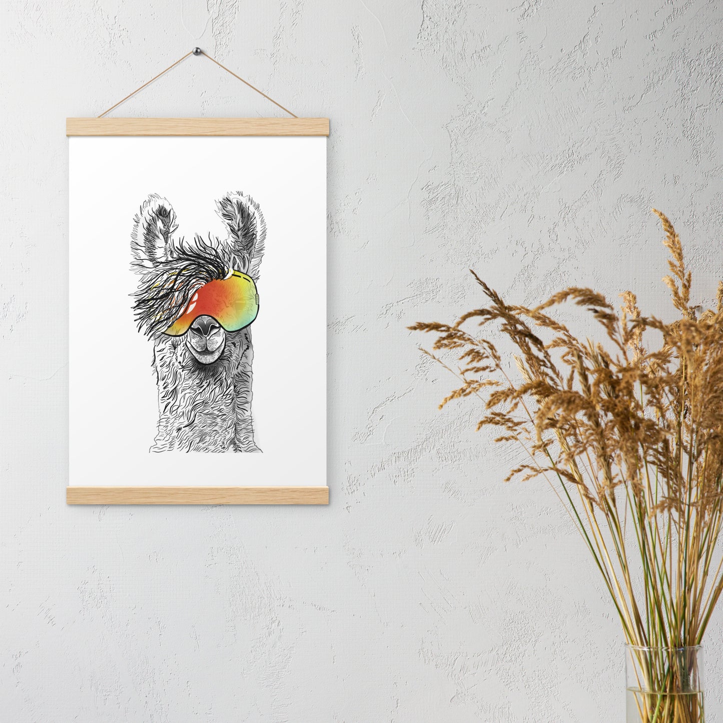 Drama Llama Poster with hangers