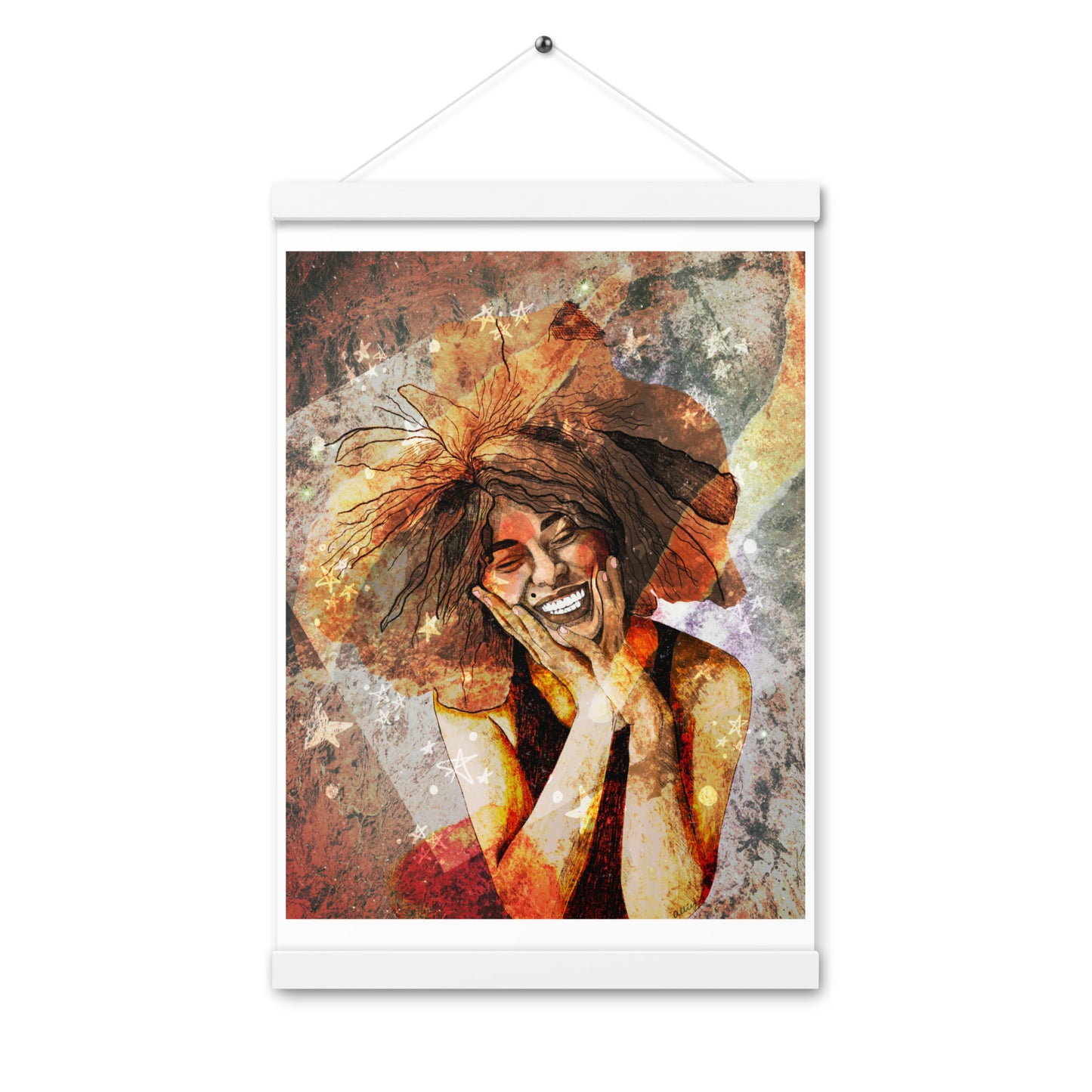 She's Got the Whole World poster with hangers