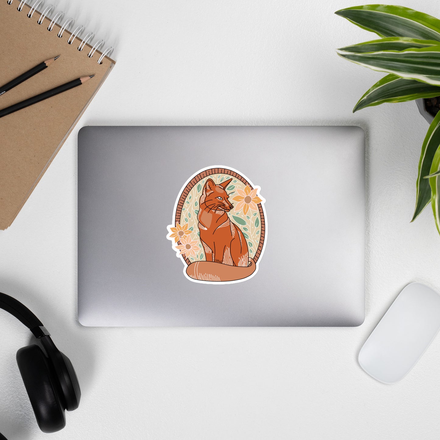 Foxy Orange Bubble-free stickers