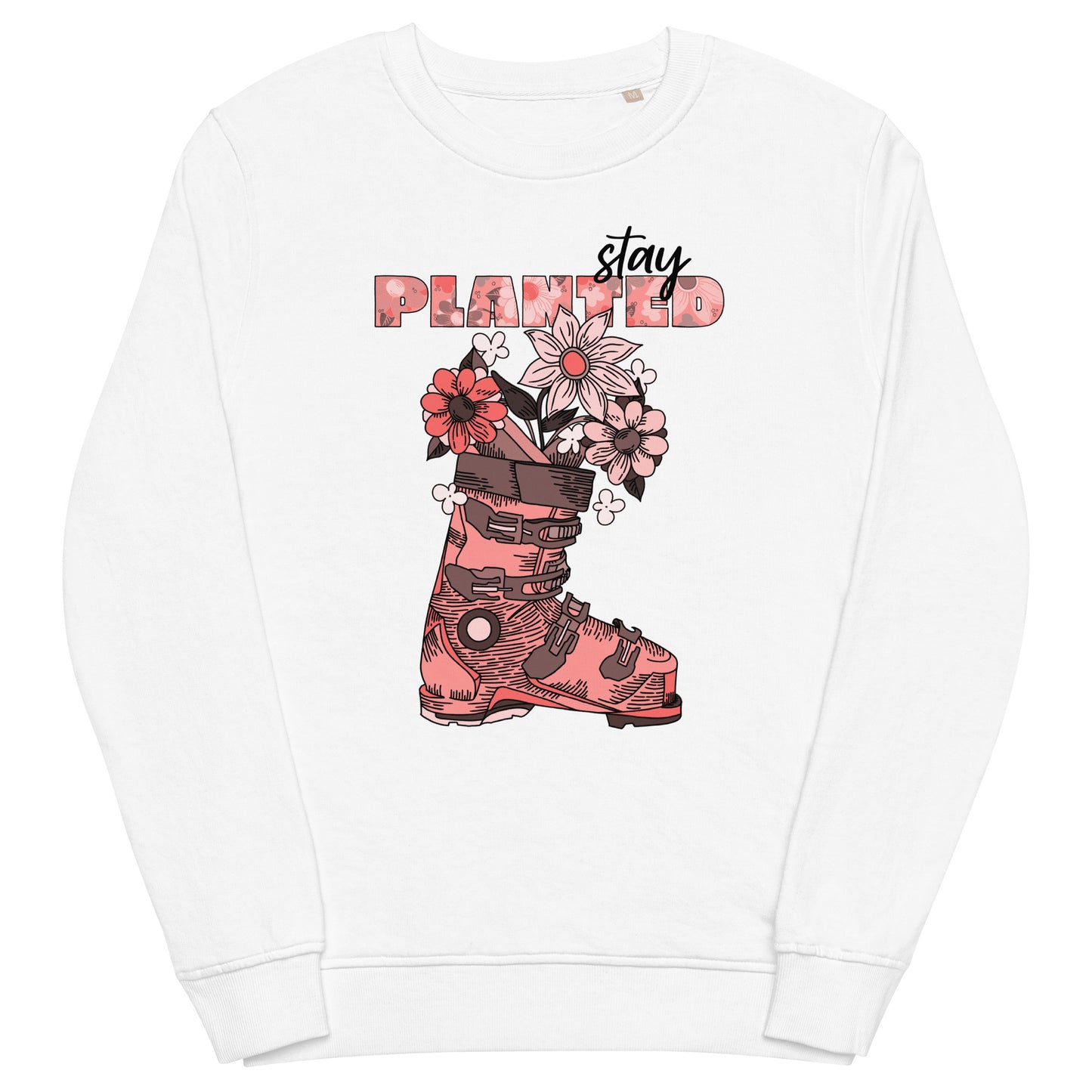 Stay Planted Pink Unisex organic sweatshirt