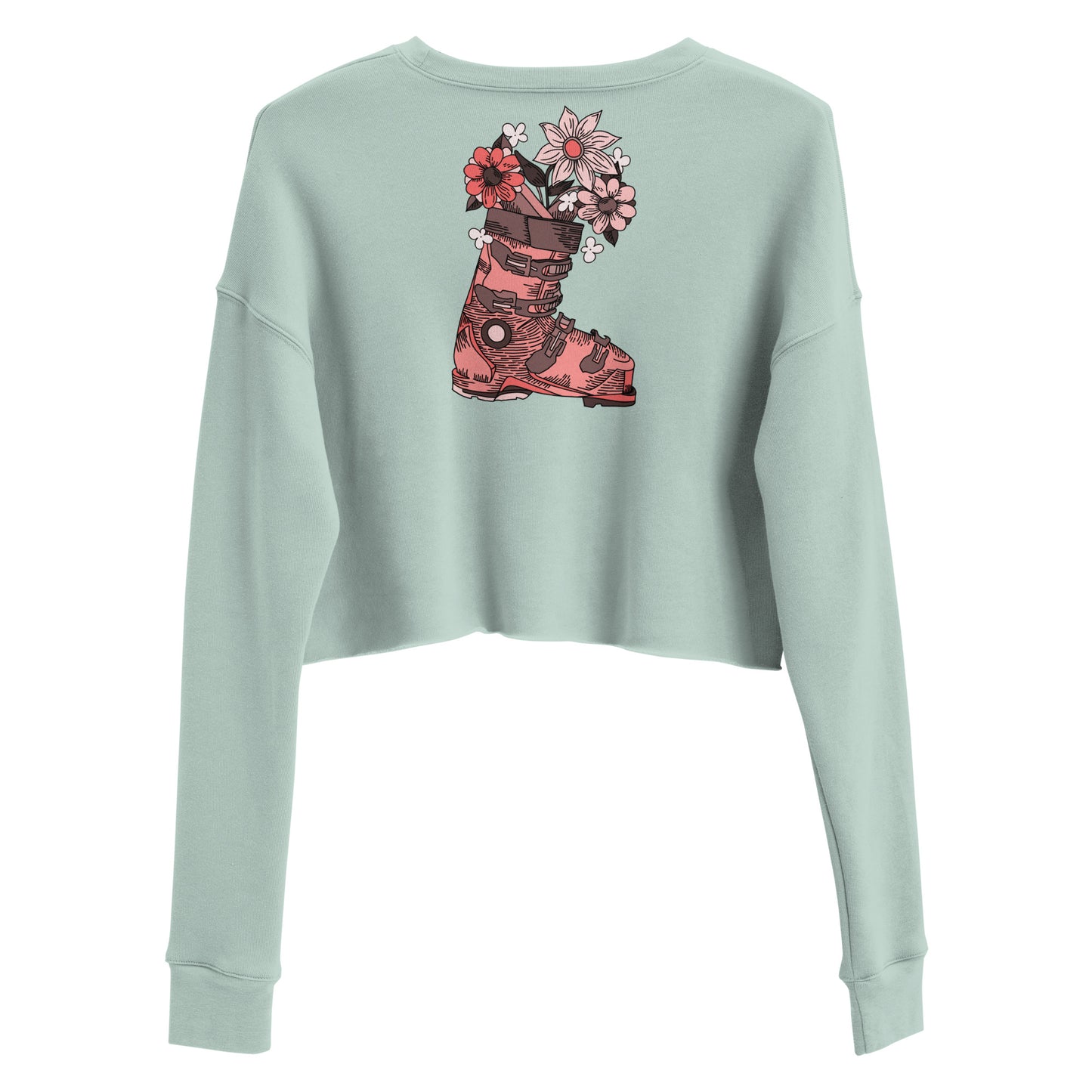 Stay Planted Pink Crop Sweatshirt