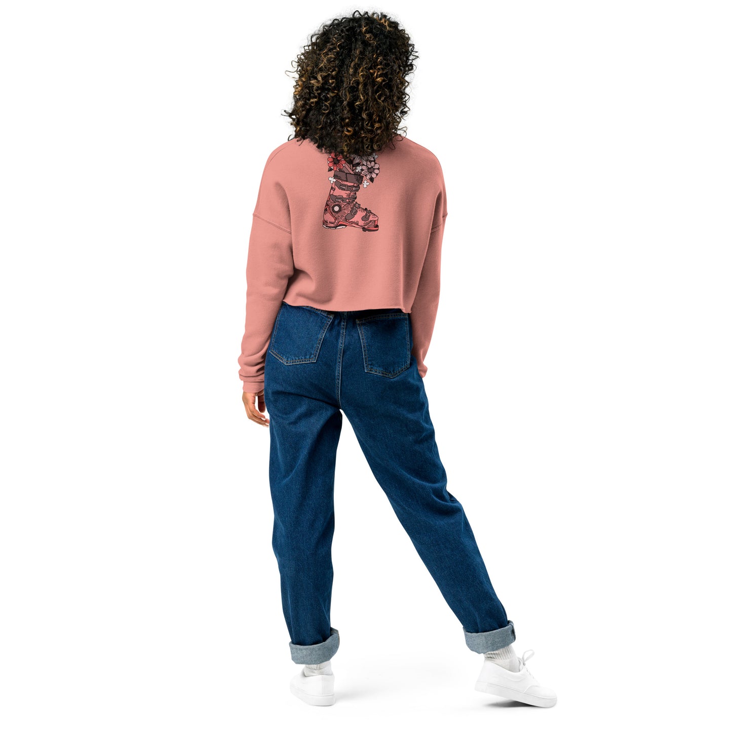Stay Planted Pink Crop Sweatshirt