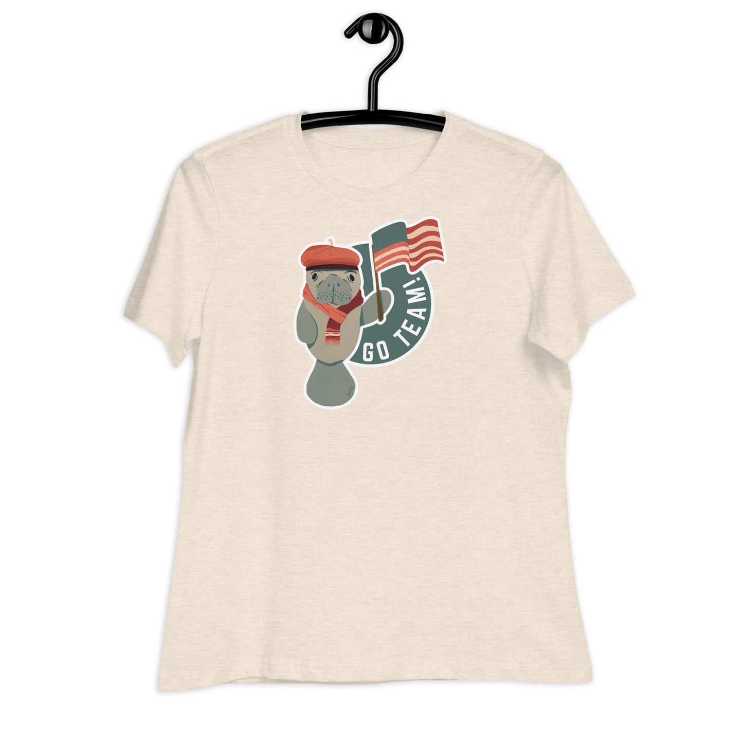 Manatee in Paris Women's Relaxed T-Shirt