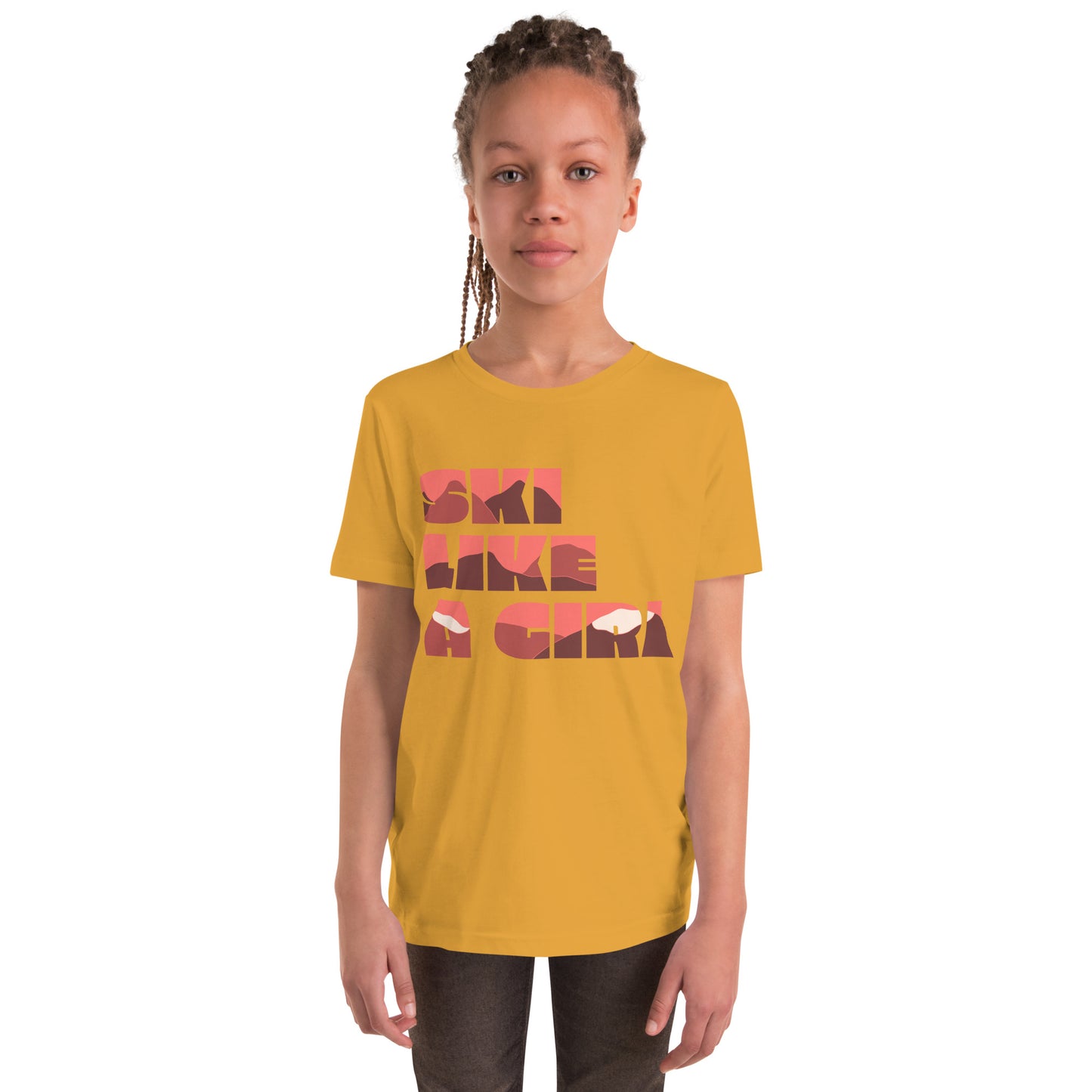 Ski Like A Girl Youth Short Sleeve T-Shirt