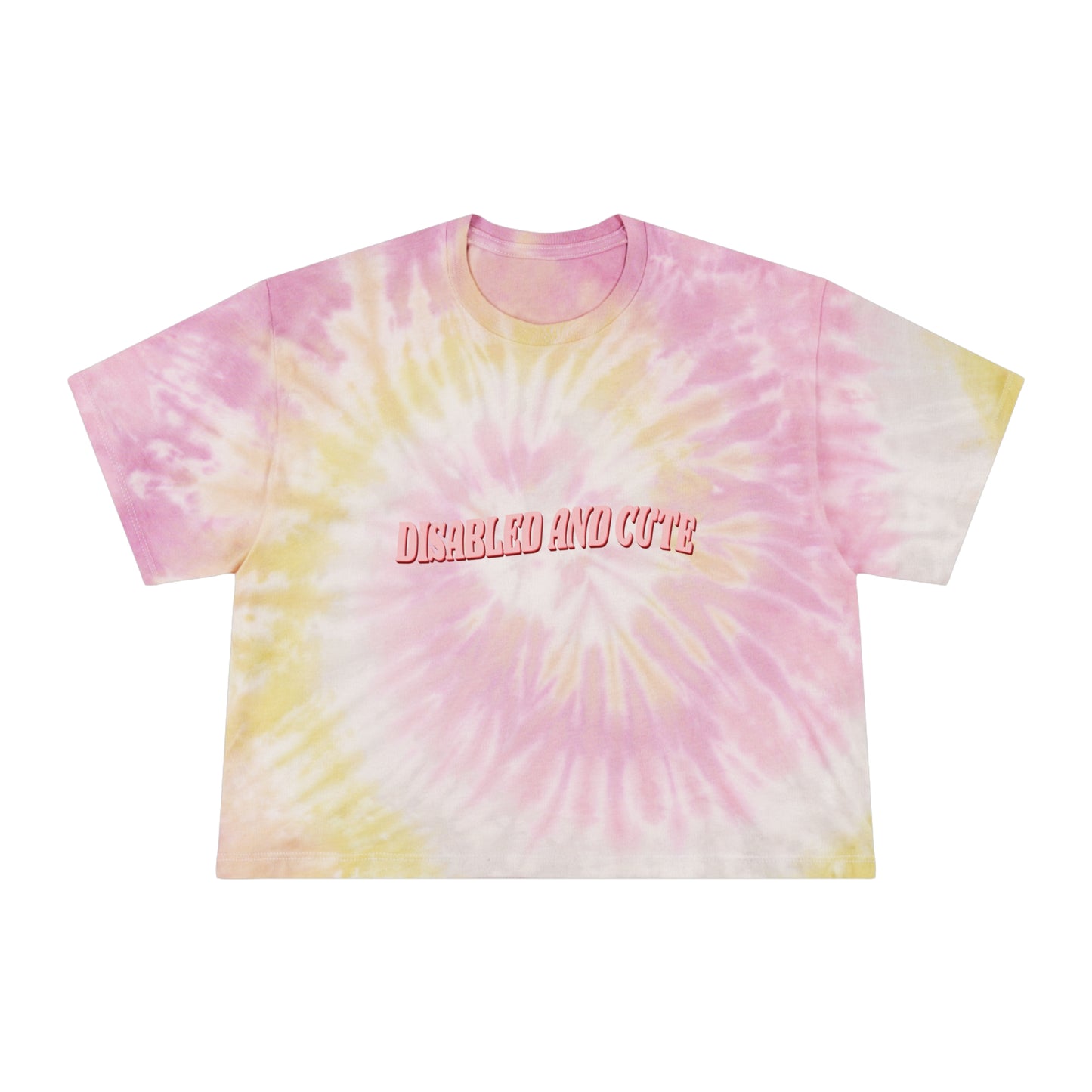 Disabled and Cute Women's Tie-Dye Crop Tee