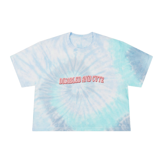 Disabled and Cute Women's Tie-Dye Crop Tee