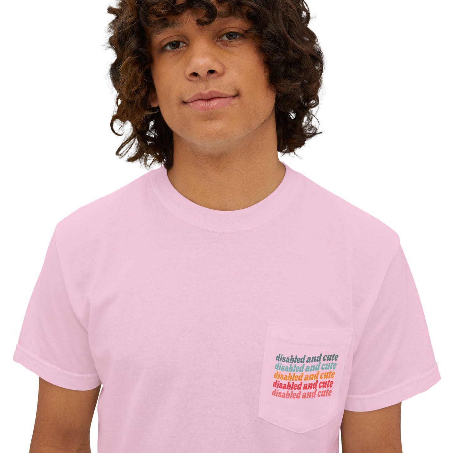 Disabled and Cute Unisex Garment-Dyed Pocket T-Shirt