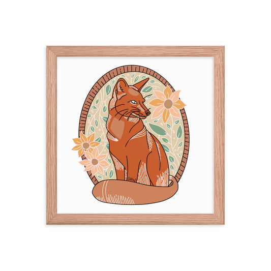 Foxy Orange Print framed poster