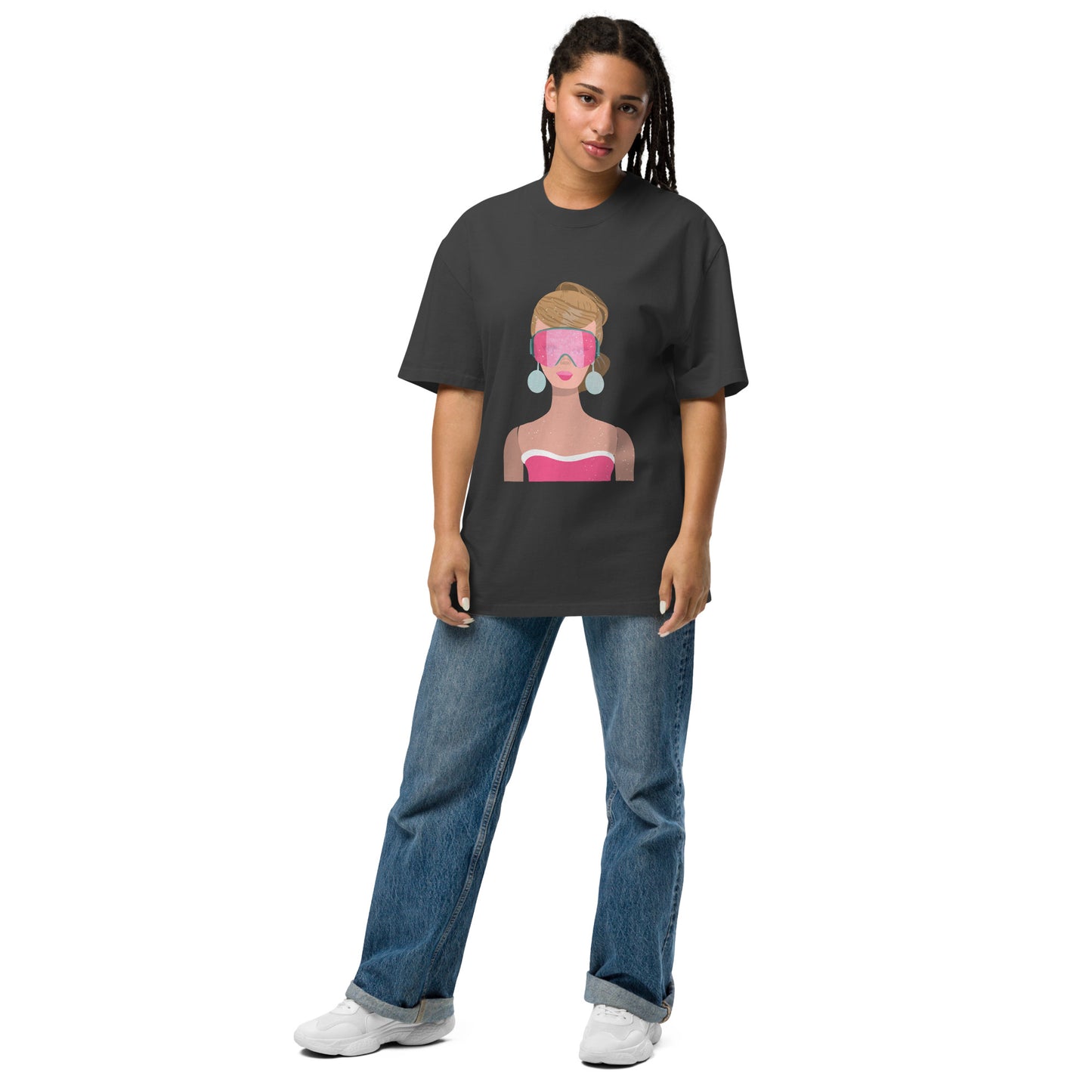 Shreddy Barbie oversized faded t-shirt