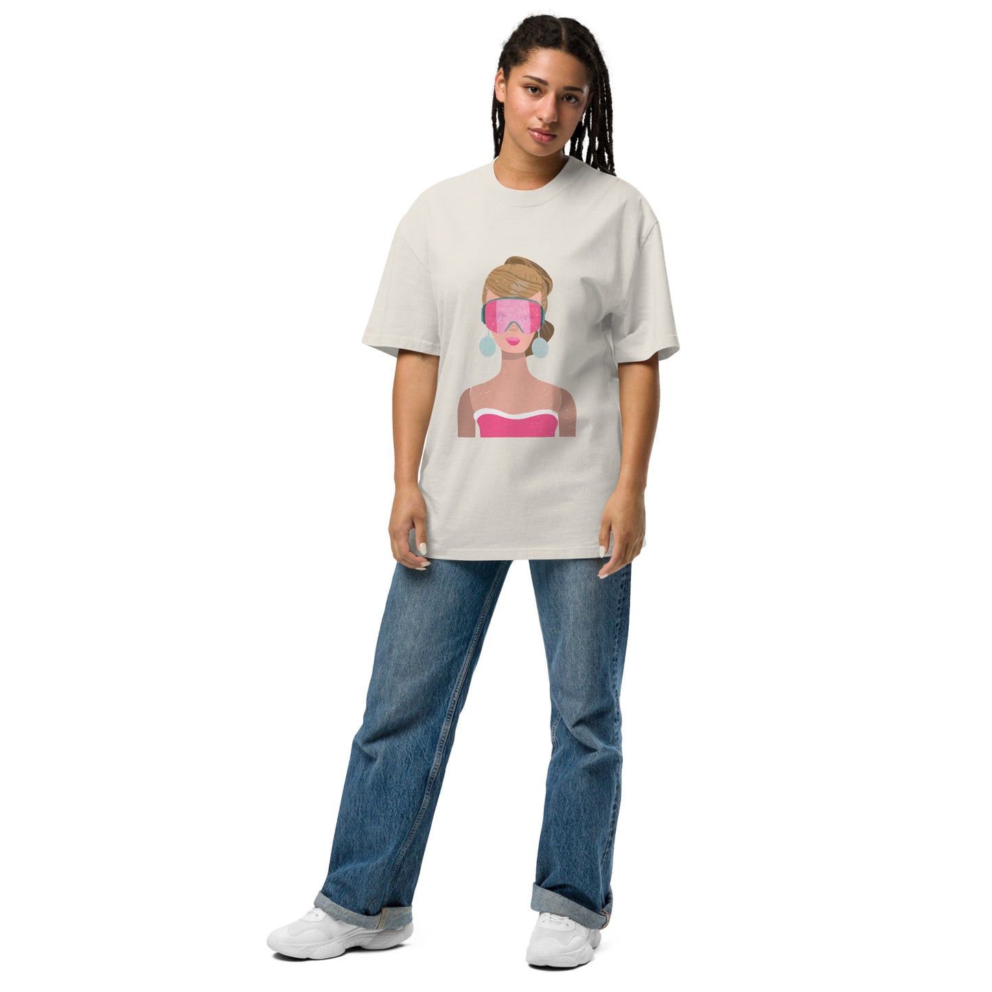 Shreddy Barbie oversized faded t-shirt