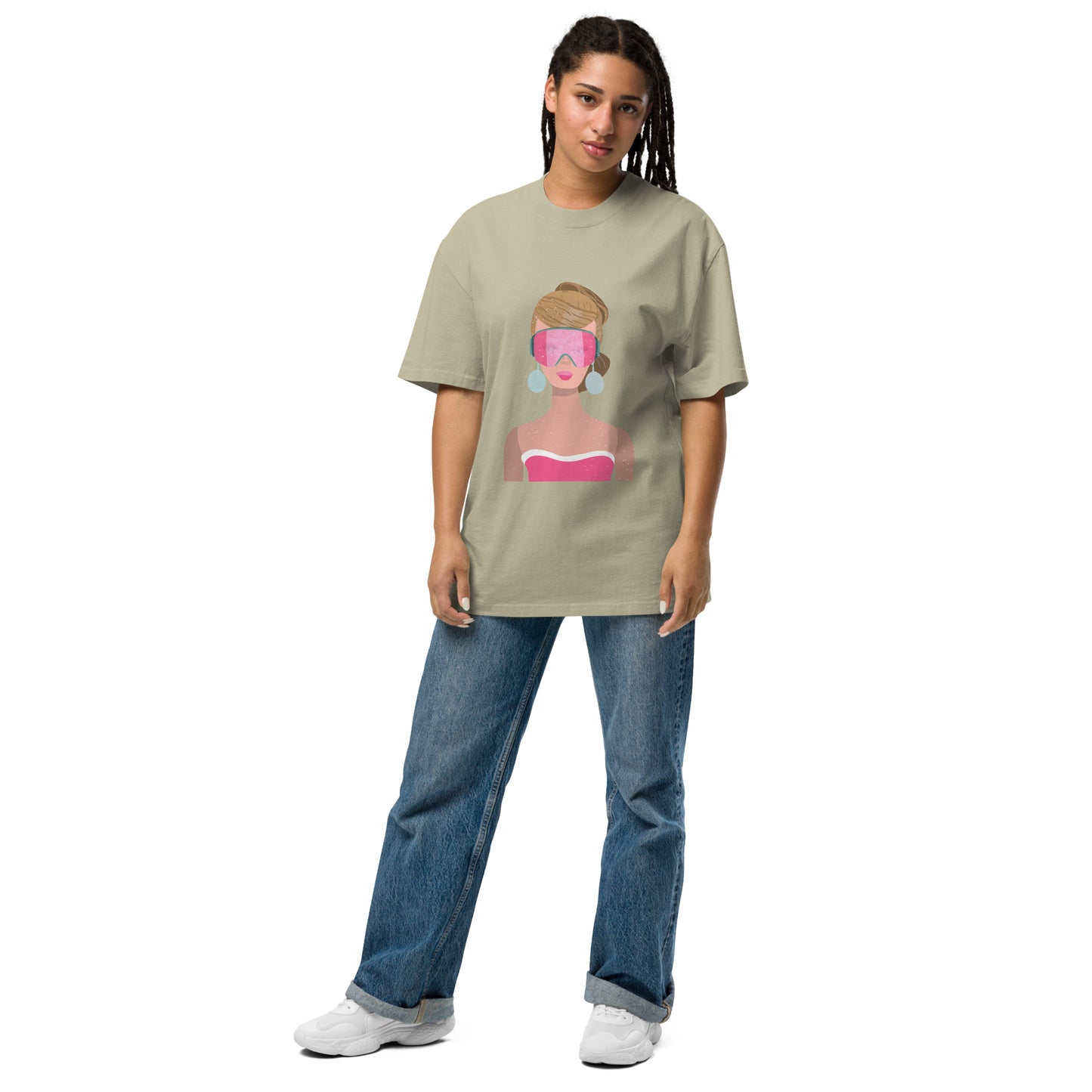 Shreddy Barbie oversized faded t-shirt