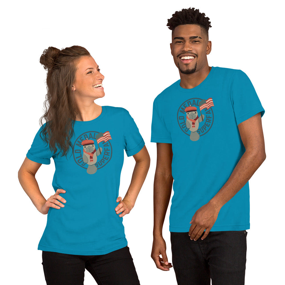 Gold Medal Superfan Blue Unisex t-shirt