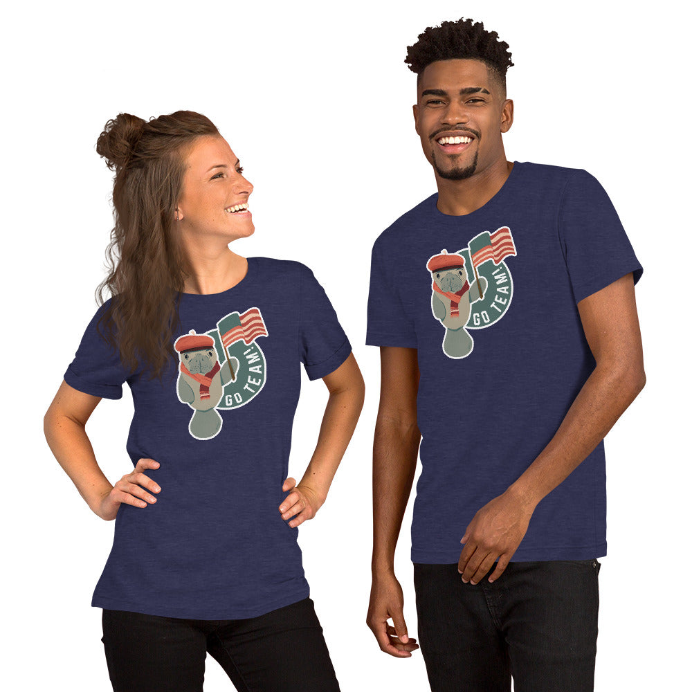 Manatee in Paris Unisex t-shirt