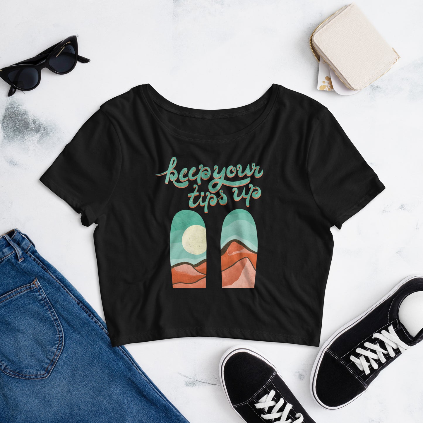 Keep Your Tips Up Women’s Crop Tee