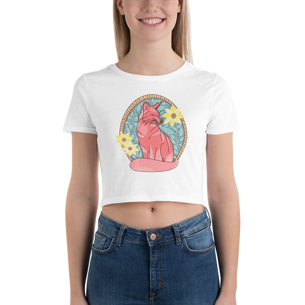 Foxy Coral Women’s Crop Tee