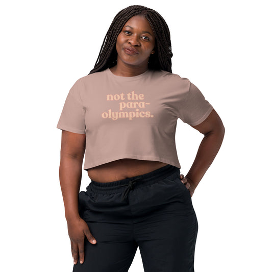 Not the Para-Olympics Cream Women’s crop top