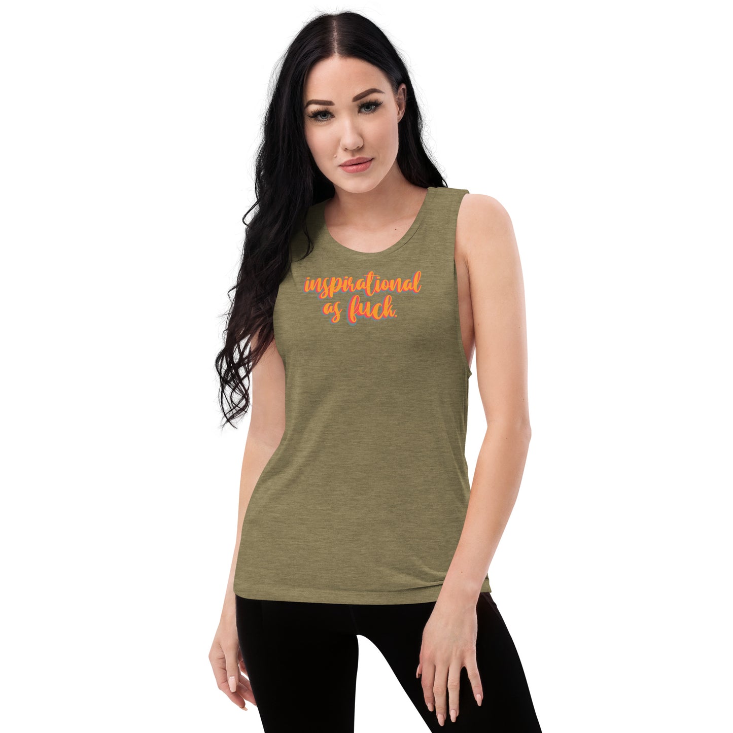 Inspirational as F*ck Ladies’ Muscle Tank