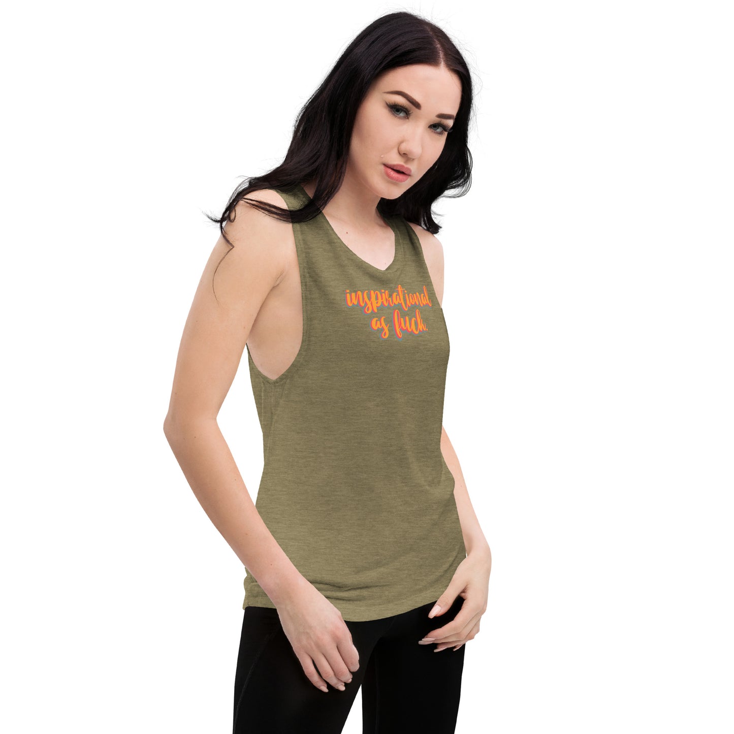 Inspirational as F*ck Ladies’ Muscle Tank