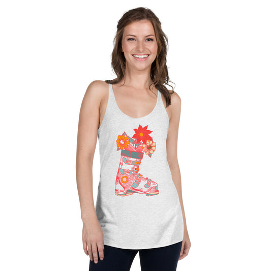 Boot and Blossom Pink Women's Racerback Tank