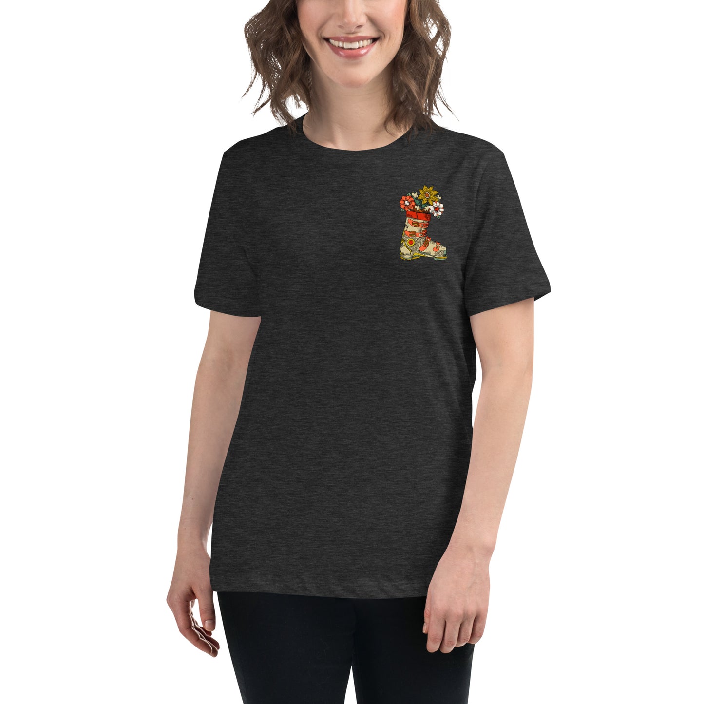 Boot and Blossom Retro Women's Relaxed T-Shirt