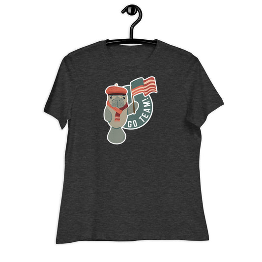 Manatee in Paris Women's Relaxed T-Shirt