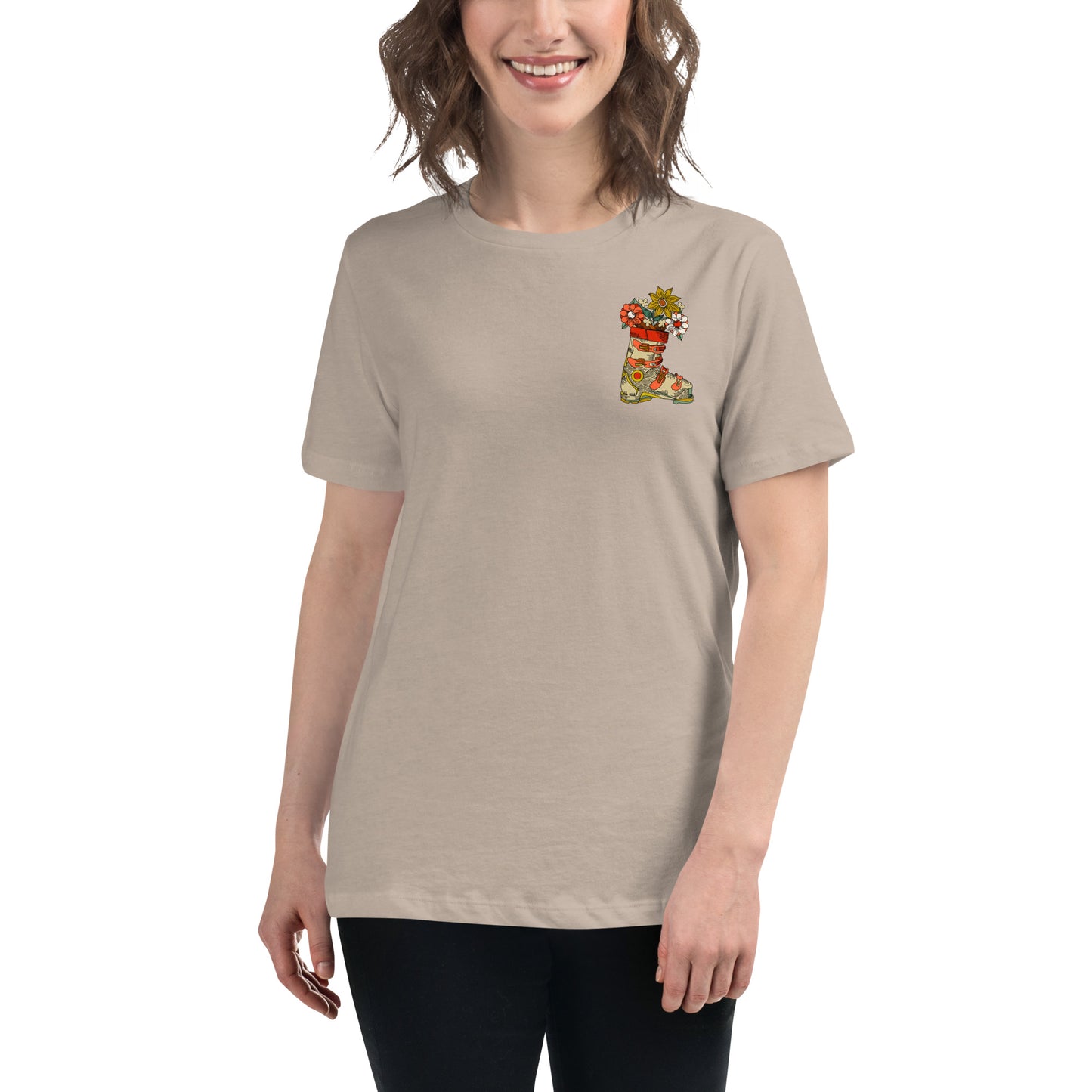 Boot and Blossom Retro Women's Relaxed T-Shirt