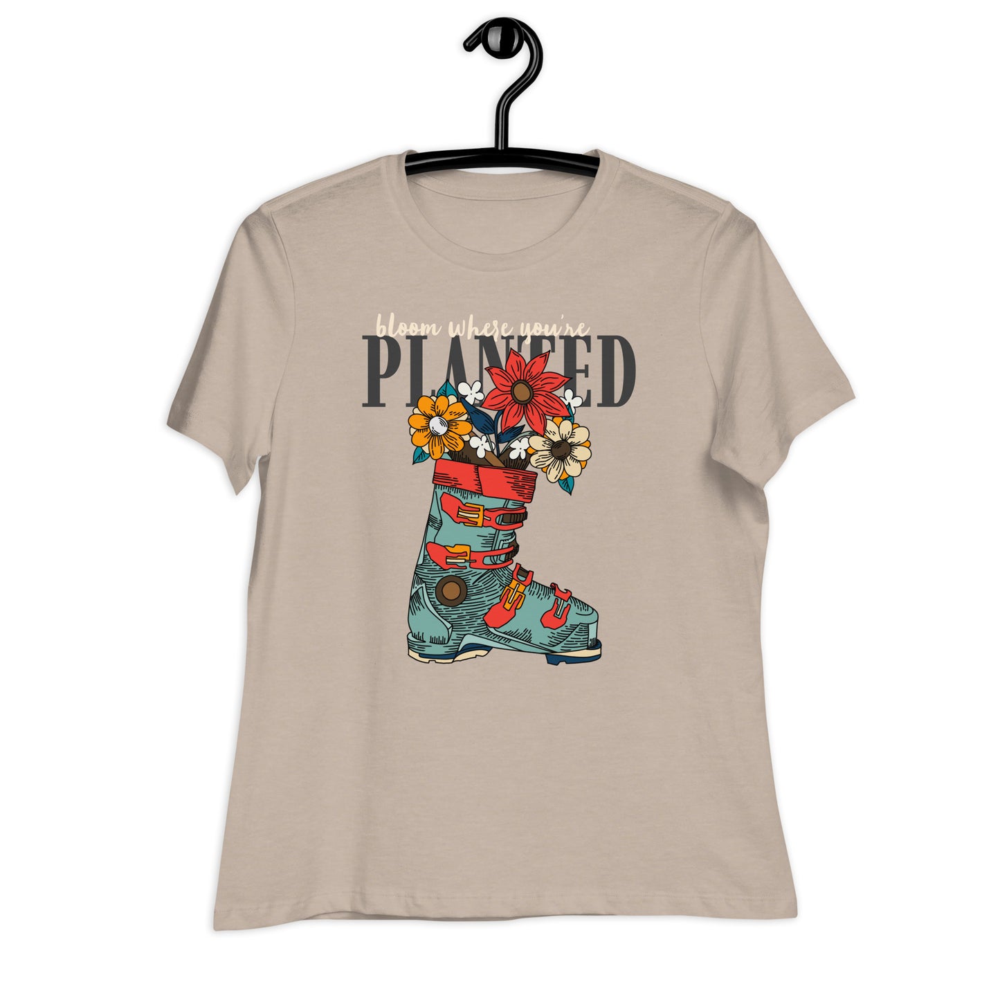 Bloom Where You’re Planted Teal Women's Relaxed T-Shirt