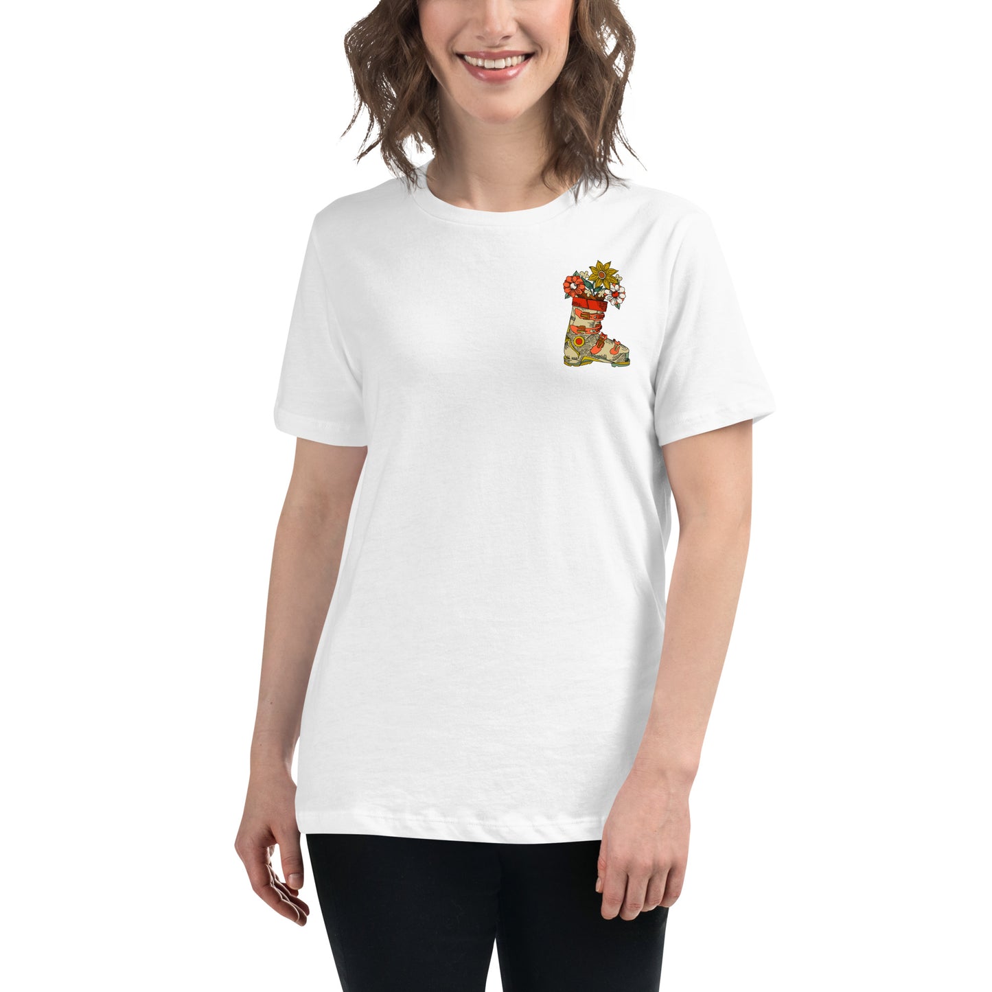 Boot and Blossom Retro Women's Relaxed T-Shirt